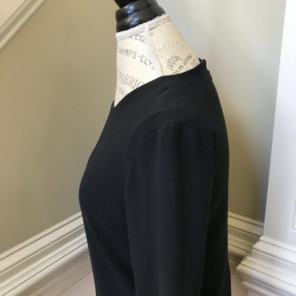 Charlotte Brody Bell Flare Sleeve Blouse Shirt Top Womens Small Black Crew Neck - Picture 8 of 10